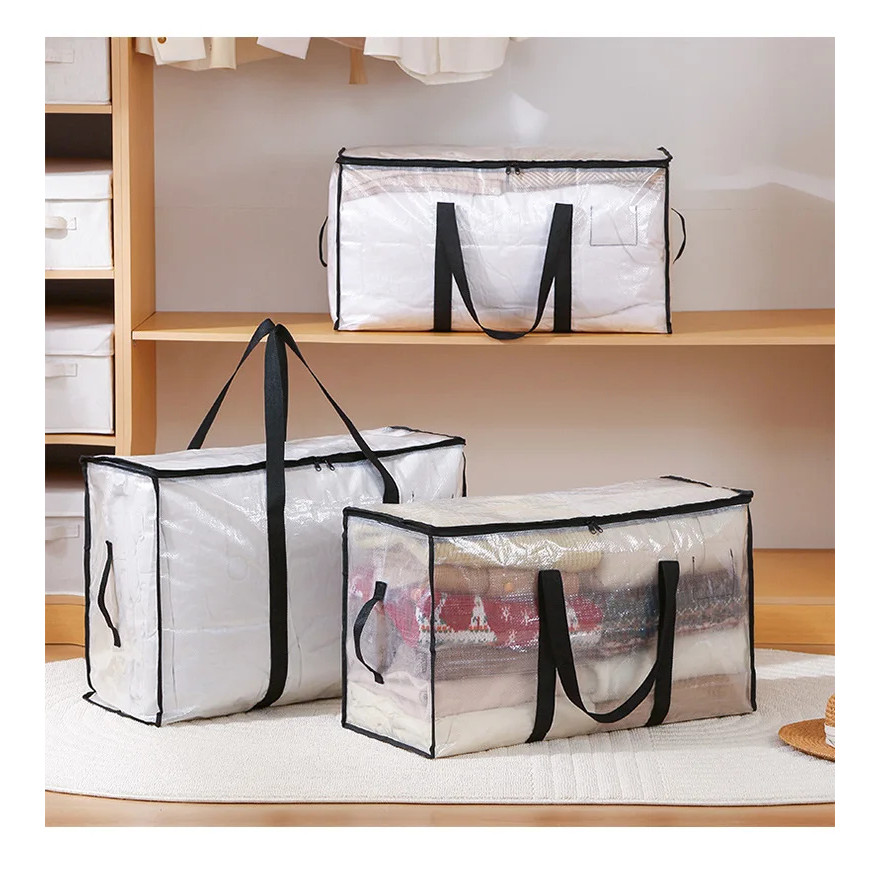 Tas selimut resleting Greenland Tas Sprei Selimut Pakaian Plastik Karung Jumbo Transparant Resleting