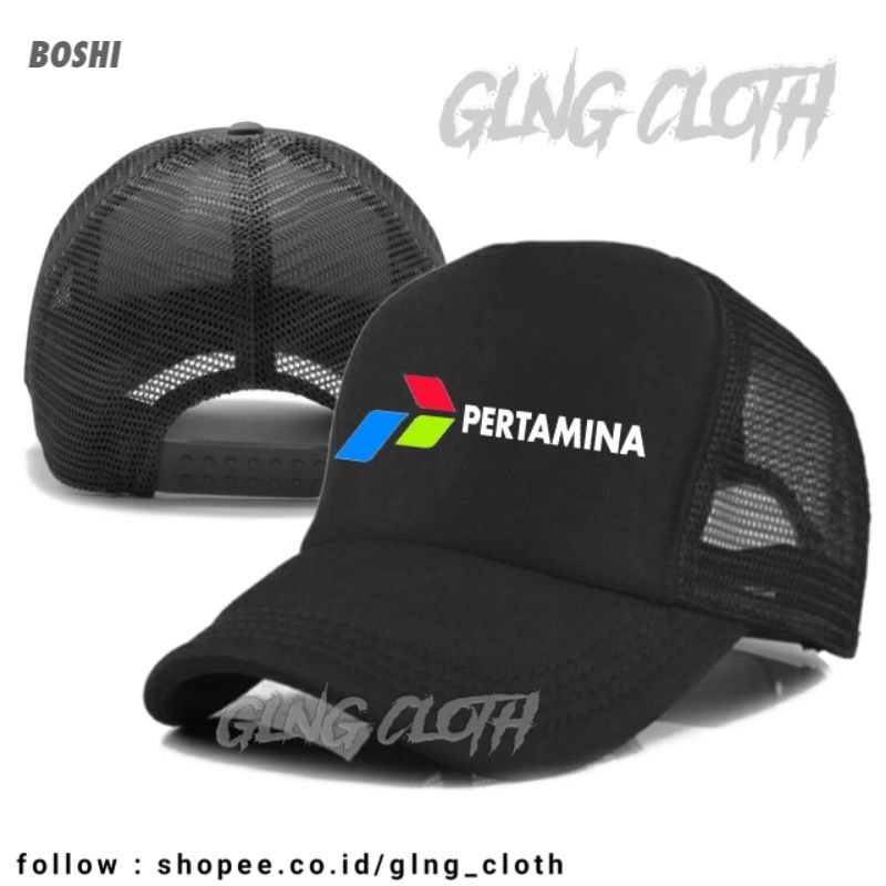 Topi Pertamina Trucker Jaring - Topi Pertamina