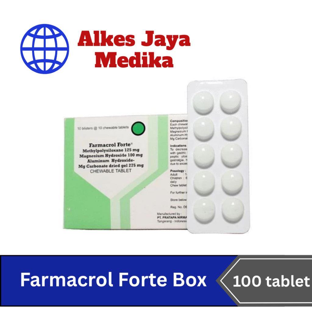 Farmacrol Forte Box Isi 100 Tablet - Obat Maag obat maag ampuh, obat maag tablet, obat maag manjur, 