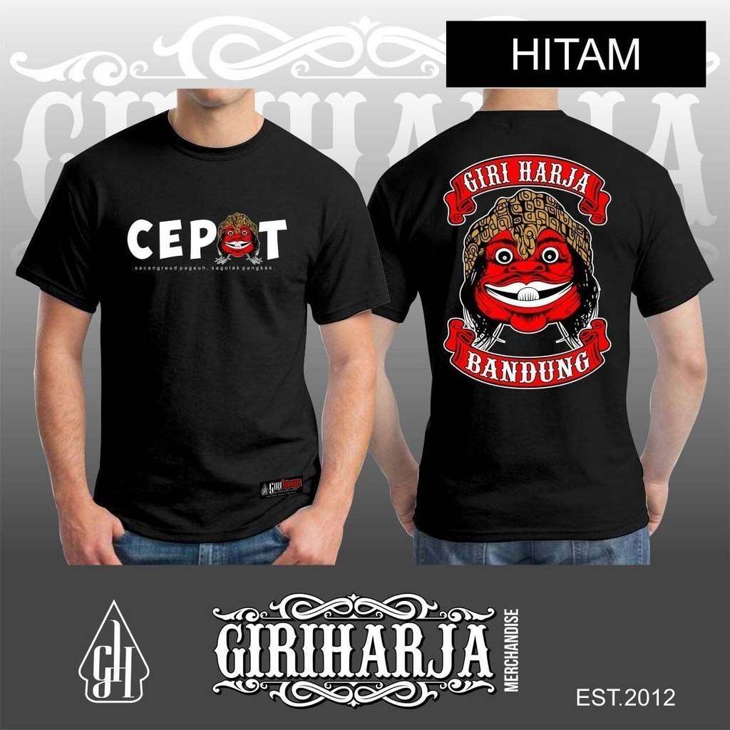 Kaos wayang golek Cepot / kaos wayang golek Giri Harja / Kaos wayang golek sunda / kaos pria distro 