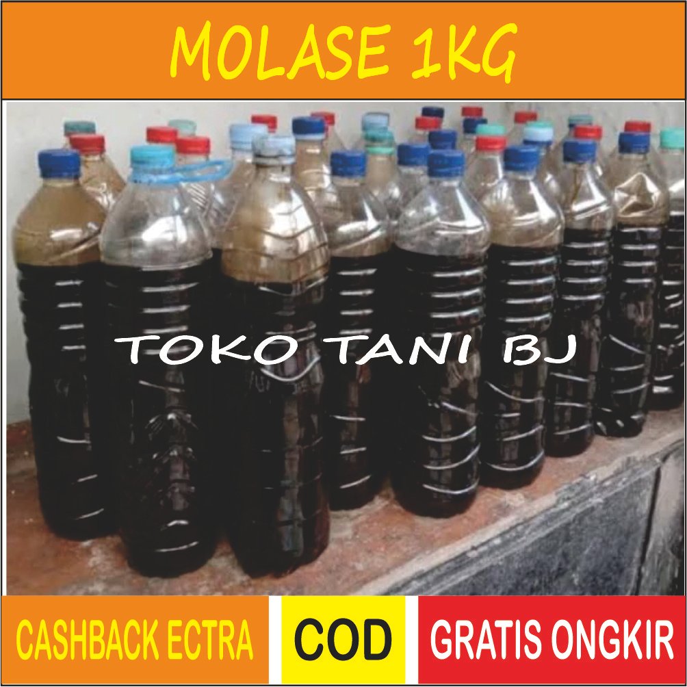 Saudagar - Molase Murni 100% Kemas 1kg - Tetes Tebu Tanpa Campuran Air - Pakan Ternak, Perikanan & F
