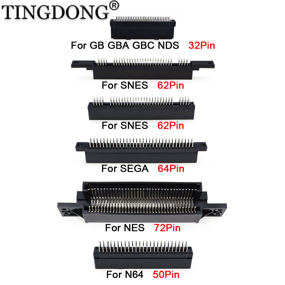 For GBA NDS GB GBC Connector Game Card Slot 62pin 50pin 64pin 60pin For SEGA Genesis N64 SNES FC clo