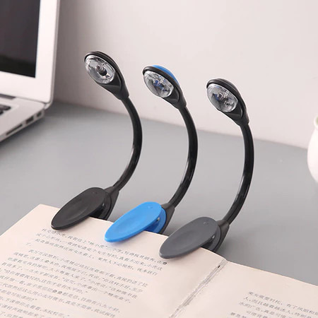 Lampu Baca Folding Portable Clip Book /Lampu Baca Mini / LED Night Light Curved