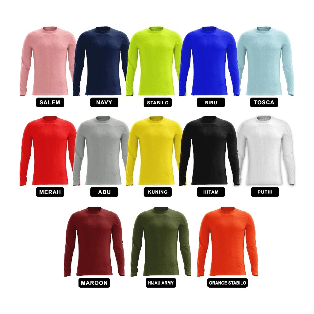 Eight  Sport Atasan Jersey Training Polos Lengan Panjang Jersey Sepeda Lengan Pnjang Jersey Running 