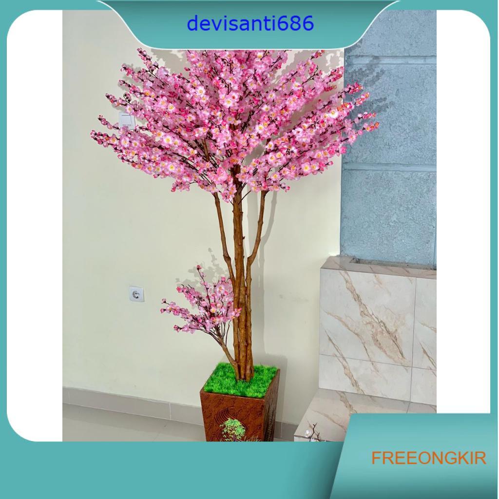 pohon sakura artificial besar Tinggi 2Meter  bunga plastik tinggi hiasan imlek dekorasi rumah pohon 