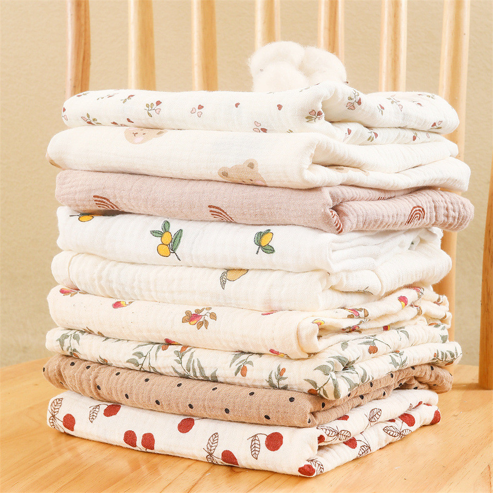 Baby Muslin Swaddle Blankets Baby Receiving Blanket Infant Wrap Bath Towel Baby Born Stroller Cover 