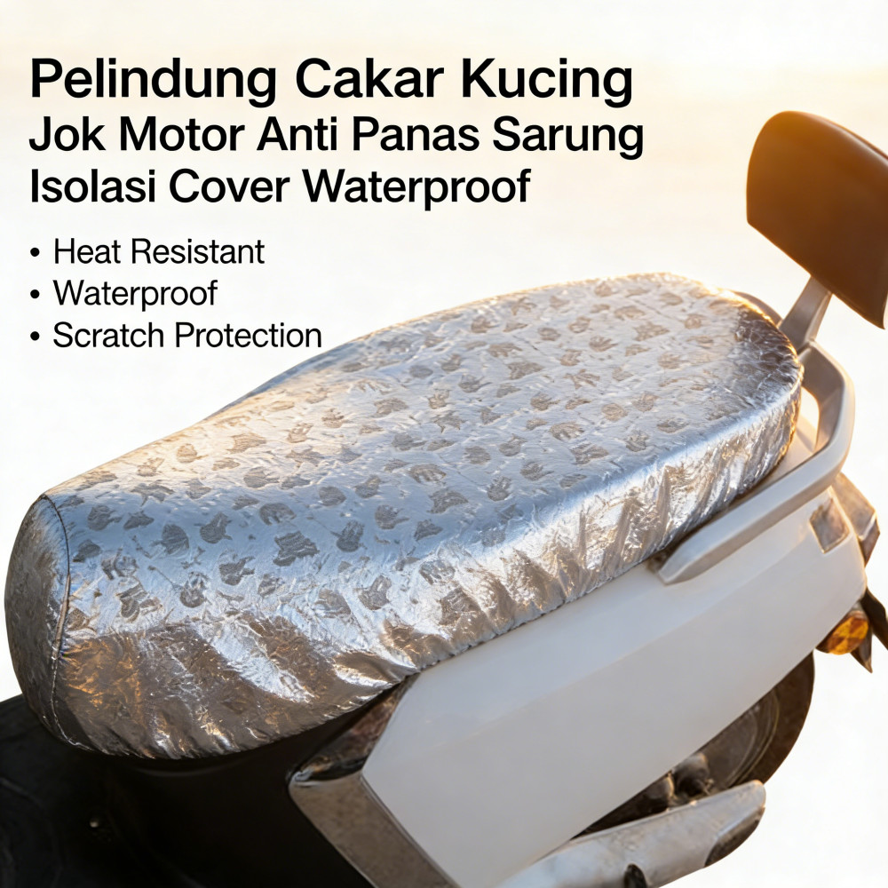 Jok Motor Sarung Isolasi Cover Panas Kucing Anti Cakar Waterproof