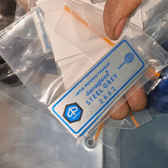 sticker danagloss reparasi Vespa steel grey repro baru cakep