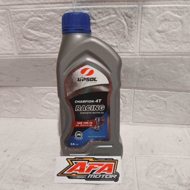 OLI MESIN UPSOL CHAMPION 4T RACING SYNTHETIC SAE 10W-40 API SN 800ML