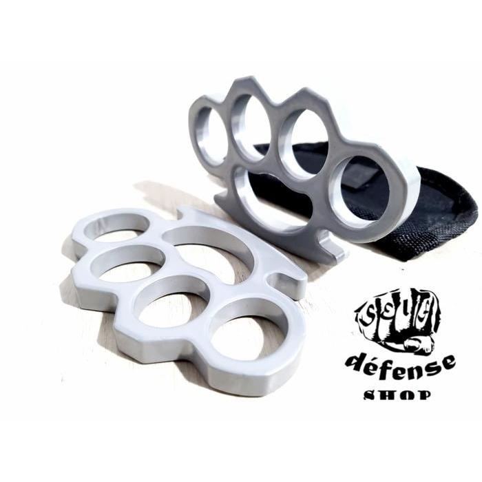 (Time Sport Store) Knuckle Tebal Silver / Krakling Baja Tinju Besi -Self Defense Shop-