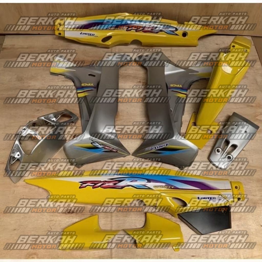 Fullset Body Halus Fizr Dualtone Kuning Silver Body Set Yamaha F1zr Dualtone Kuning Silver