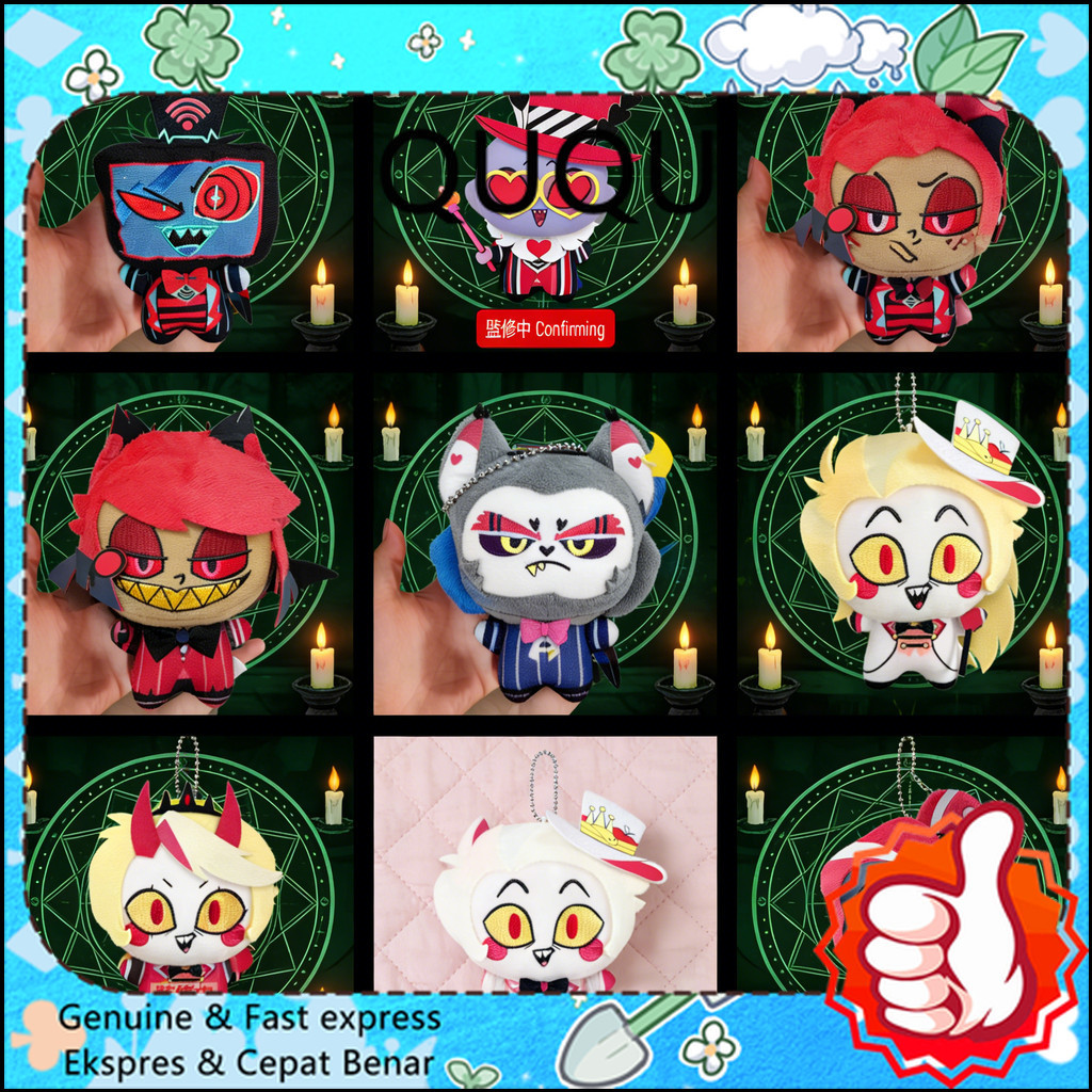 10cm Hazbin Hotel Vox Lucifer Alastor Charlie Plush Keychain Hazbin Hotel Plush Toy Animation Mercha
