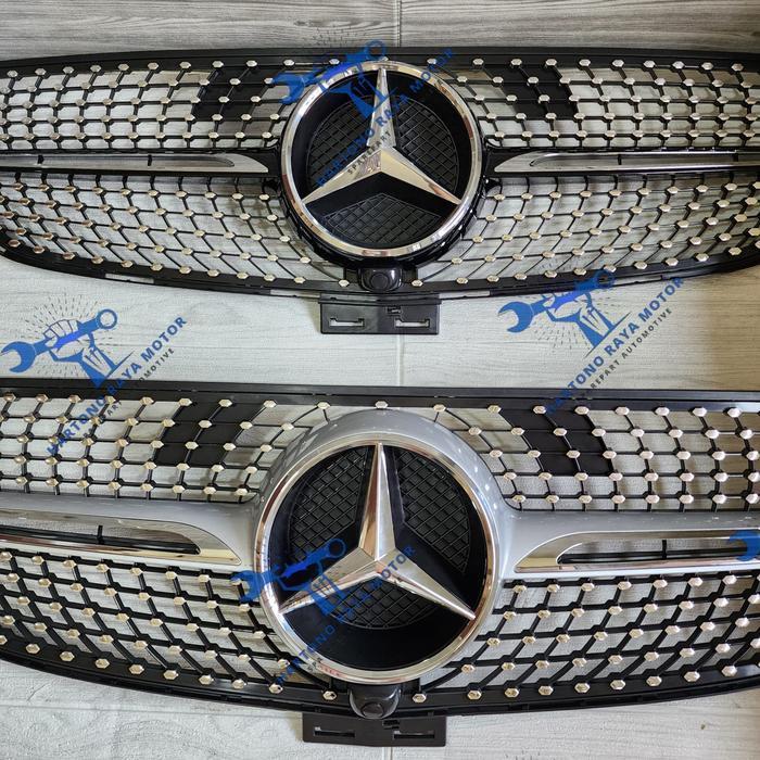 TOPGrill Diamond Mercedes Benz W166 ML300 ML350 ML400 2012-2015 Grille Model Diamond - SILVER - SILV