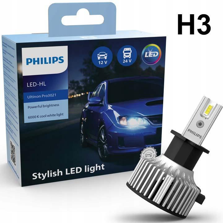 LAMPU LED Mobil H3 PHILIPS ULTINON PRO3021 Bohlam Headlamp Lampu Besar