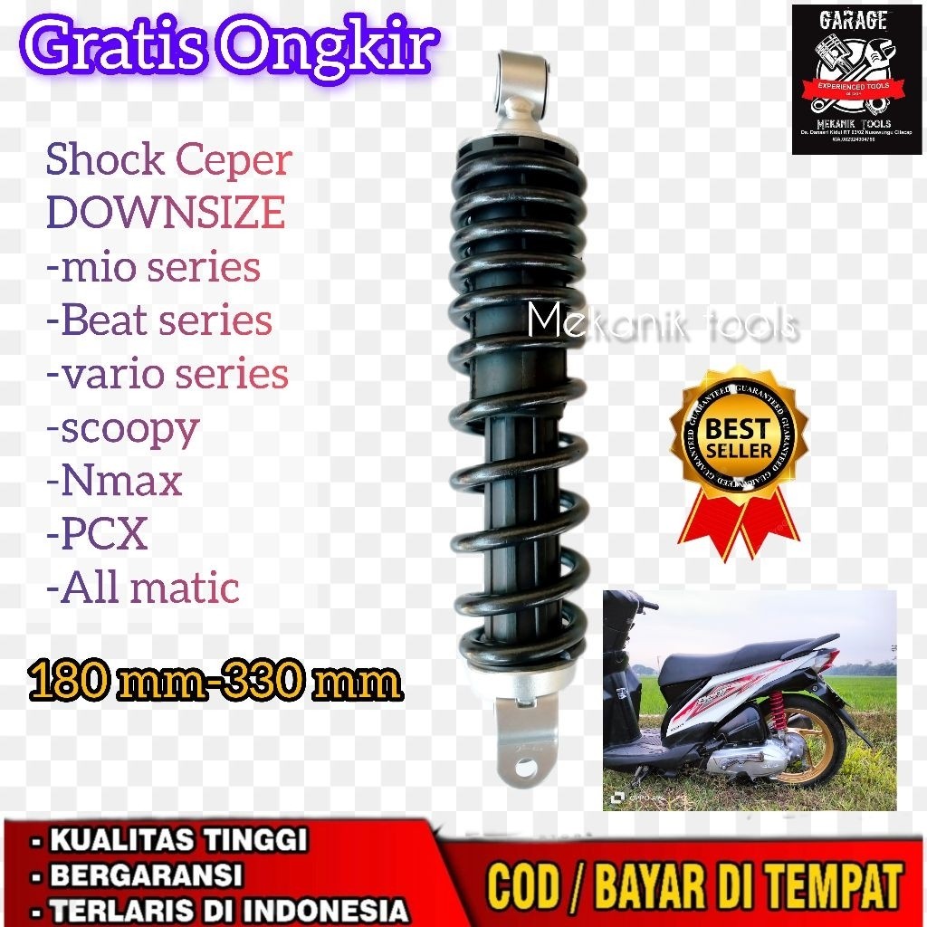 Shock Downsize Matic Ceper Beat Vario Mio all motor matic CEPER
