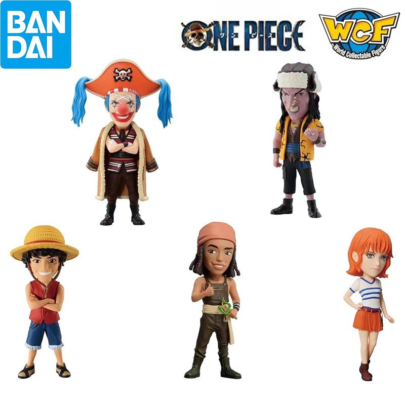 Bandai Genuine One Piece Figure Toys WCF Real Person Version Vol.1 Luffy Nami Usopp Buggy Anime Mode