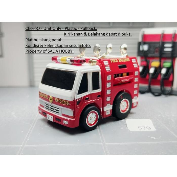 ChoroQ Choro Q Lighting Power Supply Truk Pemadam Kebakaran US Version Targa Pullback Unit Only Minu