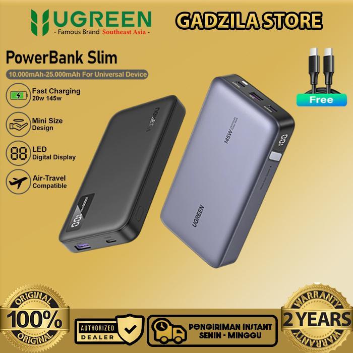 UGREEN Powerbank ATL Batterai 10000mAh - 25000mAh LED Display Fast Charging Max 22.5W For Laptop iPh