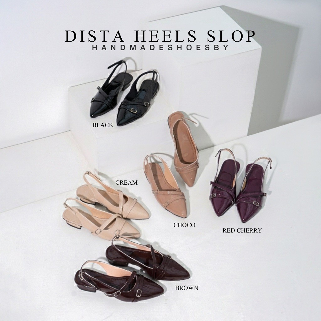 PROMO Handmadeshoesby - [Heels Wanita] Dista Heels Slop