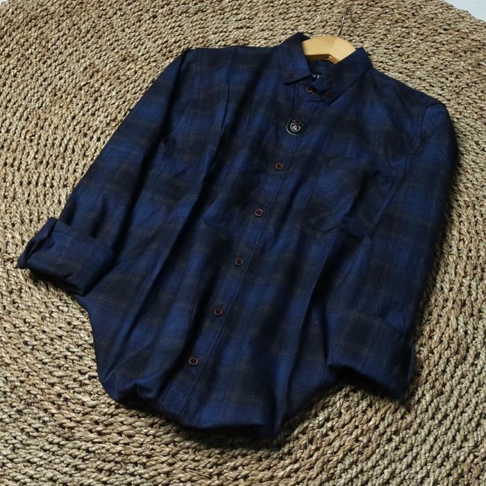 KEMEJA FLANEL PRIA LENGAN PANJANG PREMIUM G13 Casual Distro Kotak Baju Katun Motif Pendek Cowok Hita