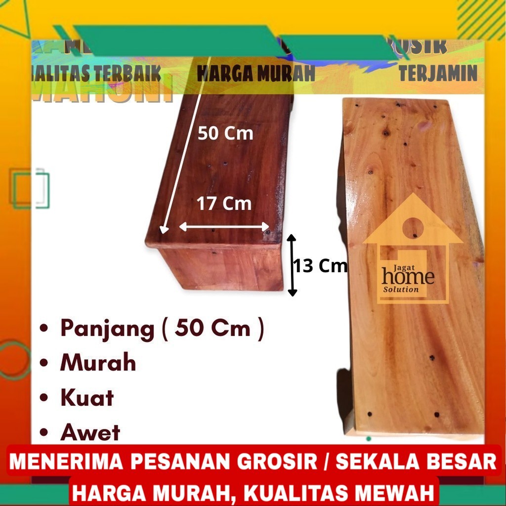 Promo Dingklik Panjang 50 Cm x 17 Cm x 13 Cm Jojodog Jengkok Kursi Jongkok Dingklik Kayu Bisa Custom