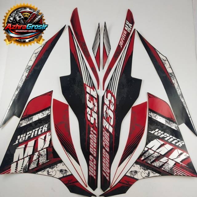 Striping Yamaha Jupiter MX New 135 2013 Merah Hitam