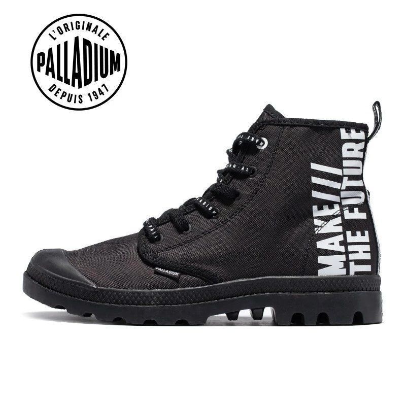 Outdoors PALLADIUM Pallabrouse Sneakers Men and women High-top Military Ankle Boots White Color Canv