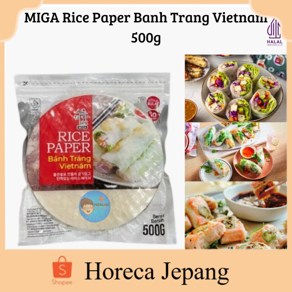 [HRC] Miga Rice Paper Bulat 500g / Rice Paper Vietnam / Kulit Lumpia Vietnam / Banh Trang Bulat / Ri