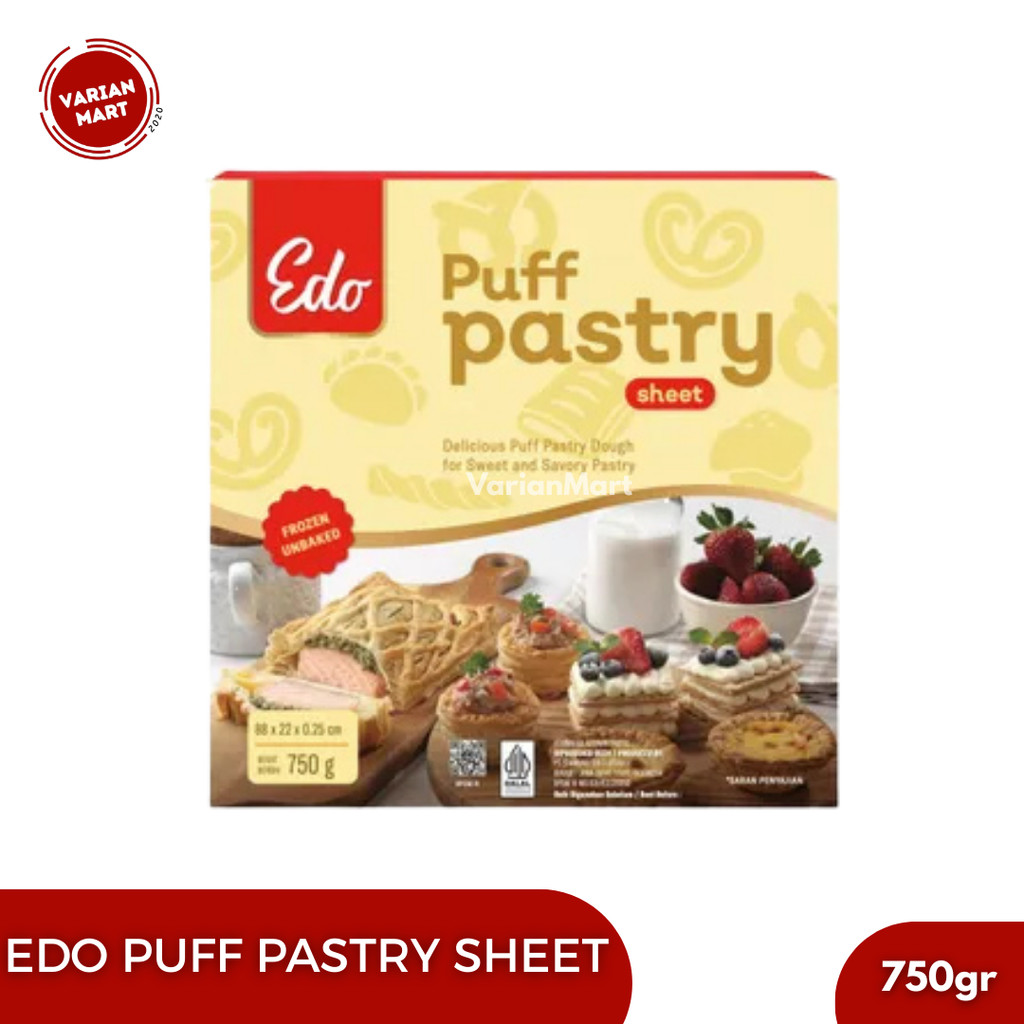 Edo Puff Pastry Sheet 750gr | Pastry Zuppa Soup | Kulit Pastry Frozen