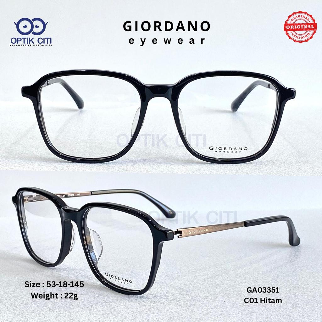 Frame Kacamata Pria Wanita GIORDANO GA 03351 Original