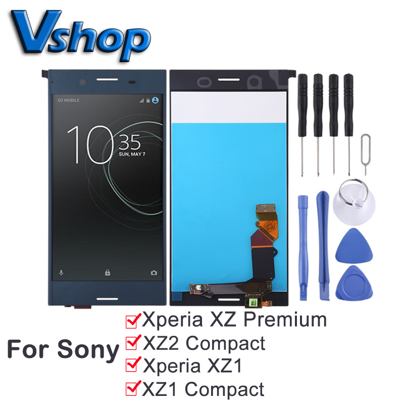 Xperia XZ Premium/XZ2 Compact  LCD Screen gitizer Full Assembly for Sony Xperia XZ1/XZ1 Compact LCD 