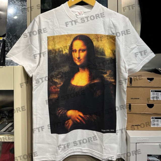 Leonardo Da Vinci - Monalisa Tshirt White Katun 100% Kaos Unisex