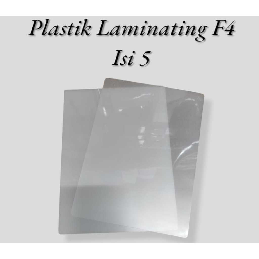 Laminating Film / Plastik Laminating Ukuran F4 dan A4 Isi 5 Lembar