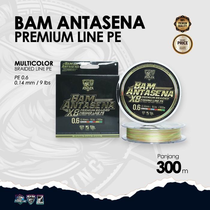 Bam Antasena Premium Line PE 300m - 0.14mm / 9lbs PE 0.6