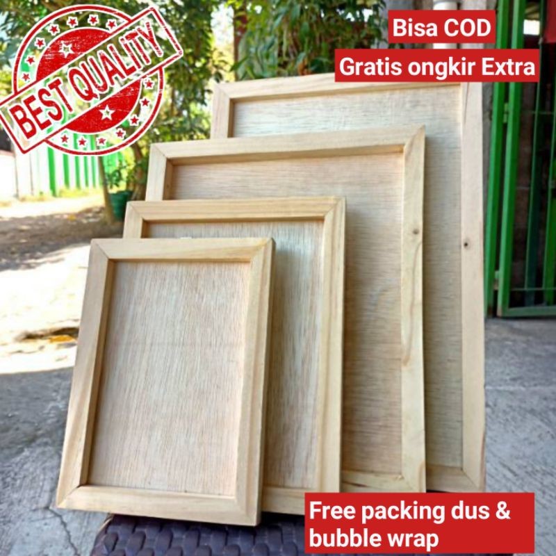 Happymestore59 -  PIGURA KAYU TANPA KACA, 4r,5r,6r,8r,8rs BINGKAI KAYU,  FRAME FOTO, BINGKAI FOTO