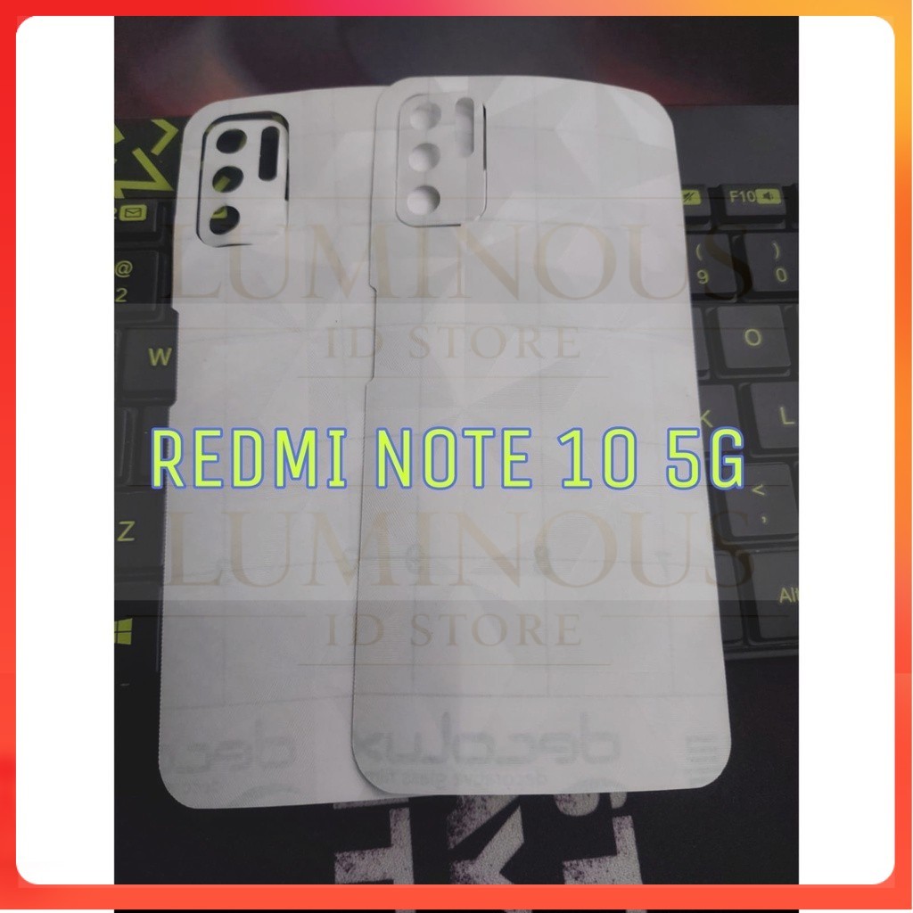 Skin Carbon Redmi Note 10 5G Carbon Dimond Pelindung Belakang Garskin Anti Jamur Hp skin