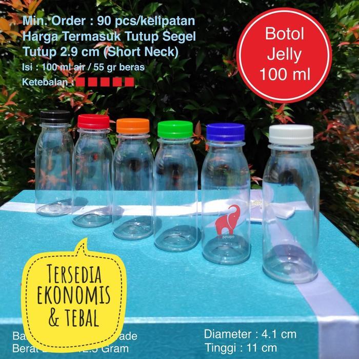 BOXWORLD Isi 100 Pcs Botol Zam Zam 100 ml / Botol Jelly 100 ml / Botol Plastik 100 ml / Botol Pudot 