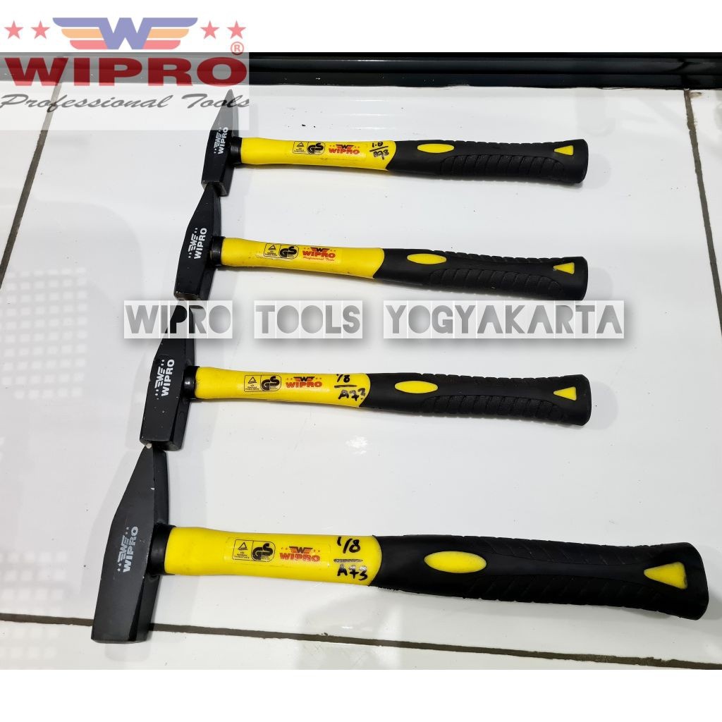 Wipro Palu Tukang Handle Fiber Lapis PVC / Palu Tukang Lancip Wipro
