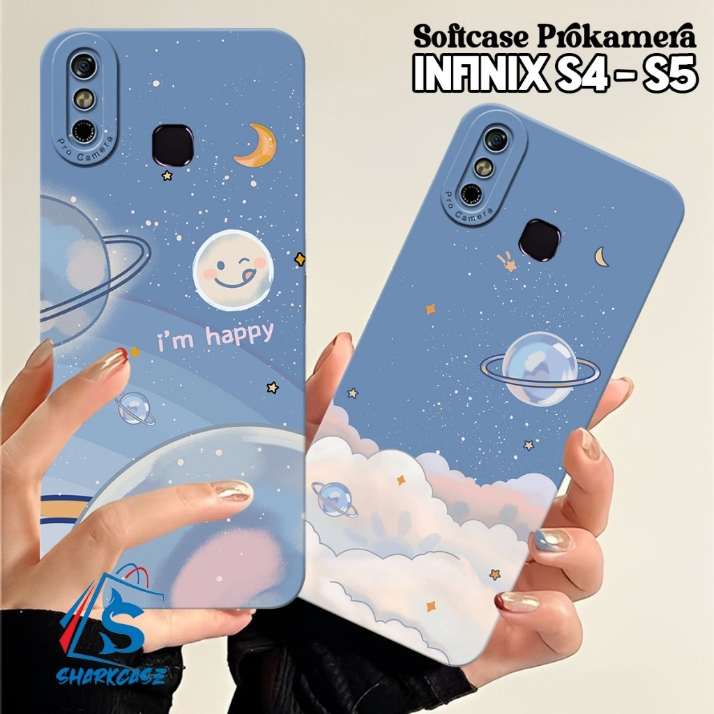 Case Infinix S4 / 3 PLUS / S5 / S5 LITE / Smart 4 / 5 / 6 / 7 / 8 / 9 Motif Blue Aesthetic Terbaru K