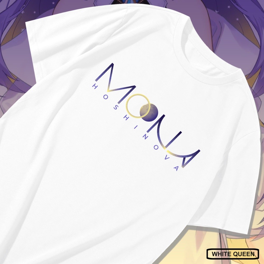 KAOS MOONA HOSHINOVA LOGO HOLOLIVE -   DESIGN VTUBER LOGO MOONA HOSHINOVA HOLOLIVE ID GEN 1