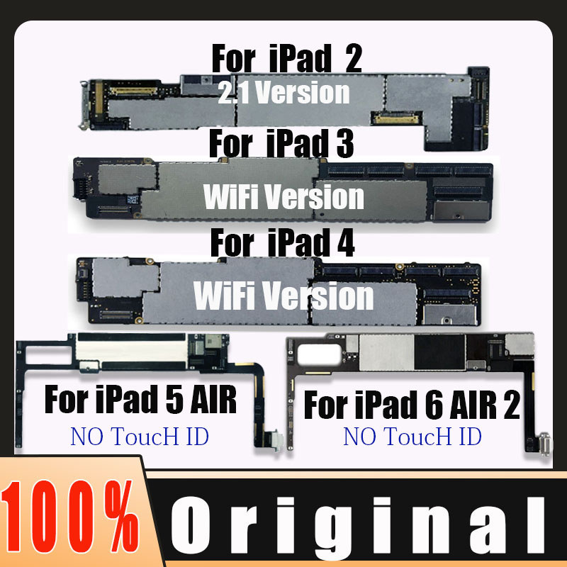 A1395 A1416 A1403 A1458 A1566 A1474 Wifi Free iCloud Logic Main Boards for iPad 2 3 4 Air 1 2 Mother