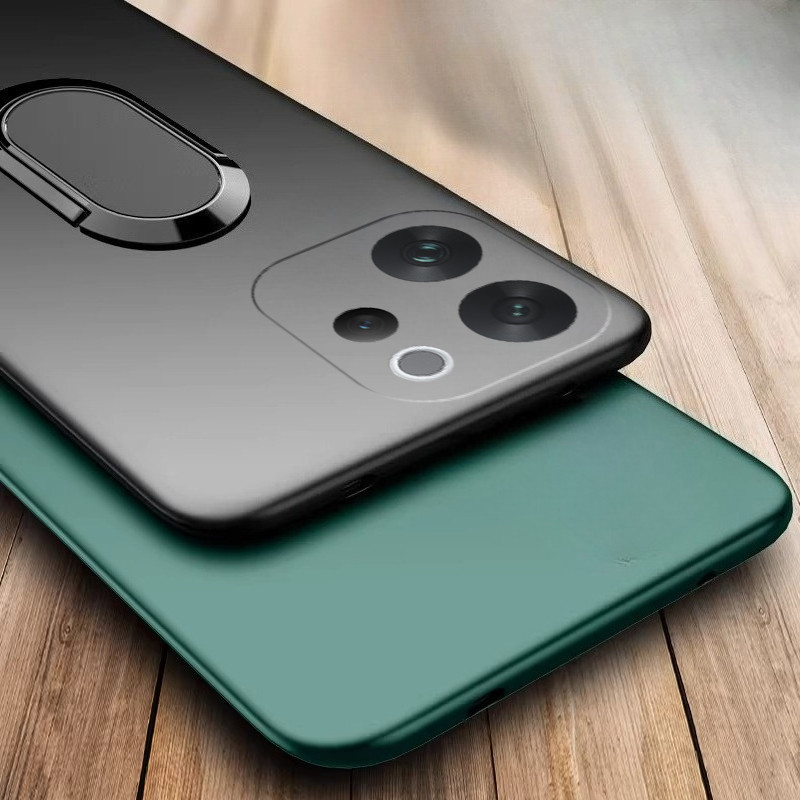 Untuk VIVO V70 VIVO Y11D VIVO Y05 Case Finger Metal Ring Kickstand Phone Case Car Holder Matte Soft 