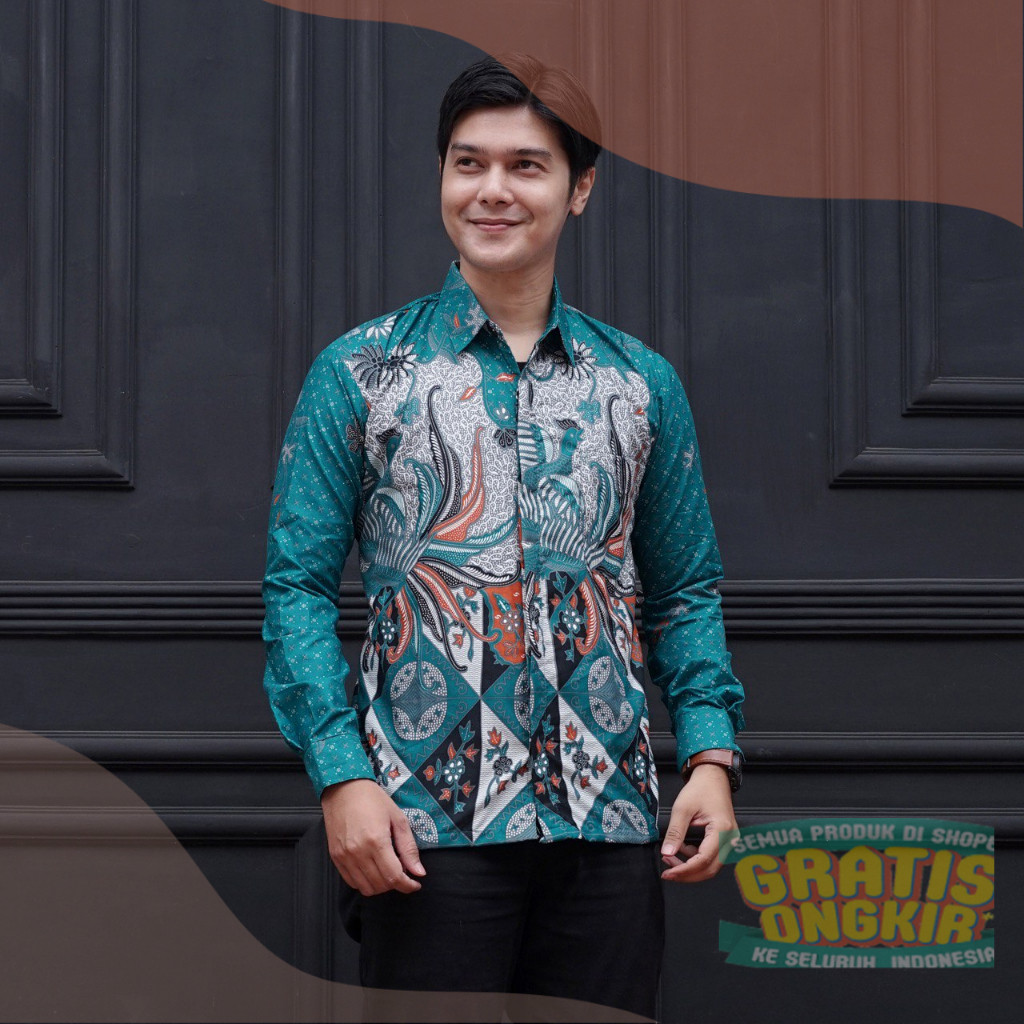 Kemeja Batik Lengan Panjang Ukuran M L XL XXL Baju Batik Pria Dewasa Motif Kekinian Batik Pekalongan