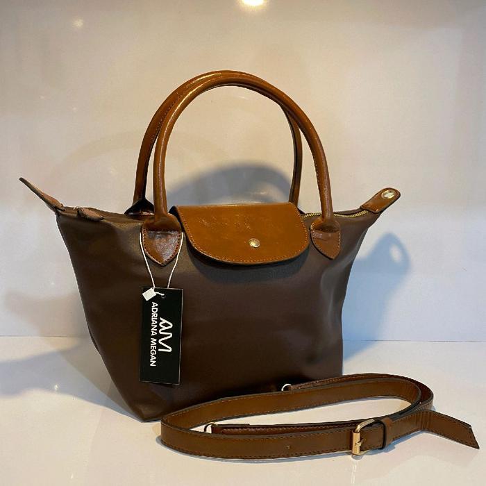 Fashiora Adriana Megan Tas Tote Bag Bahan Nilon Korea - Coffee
