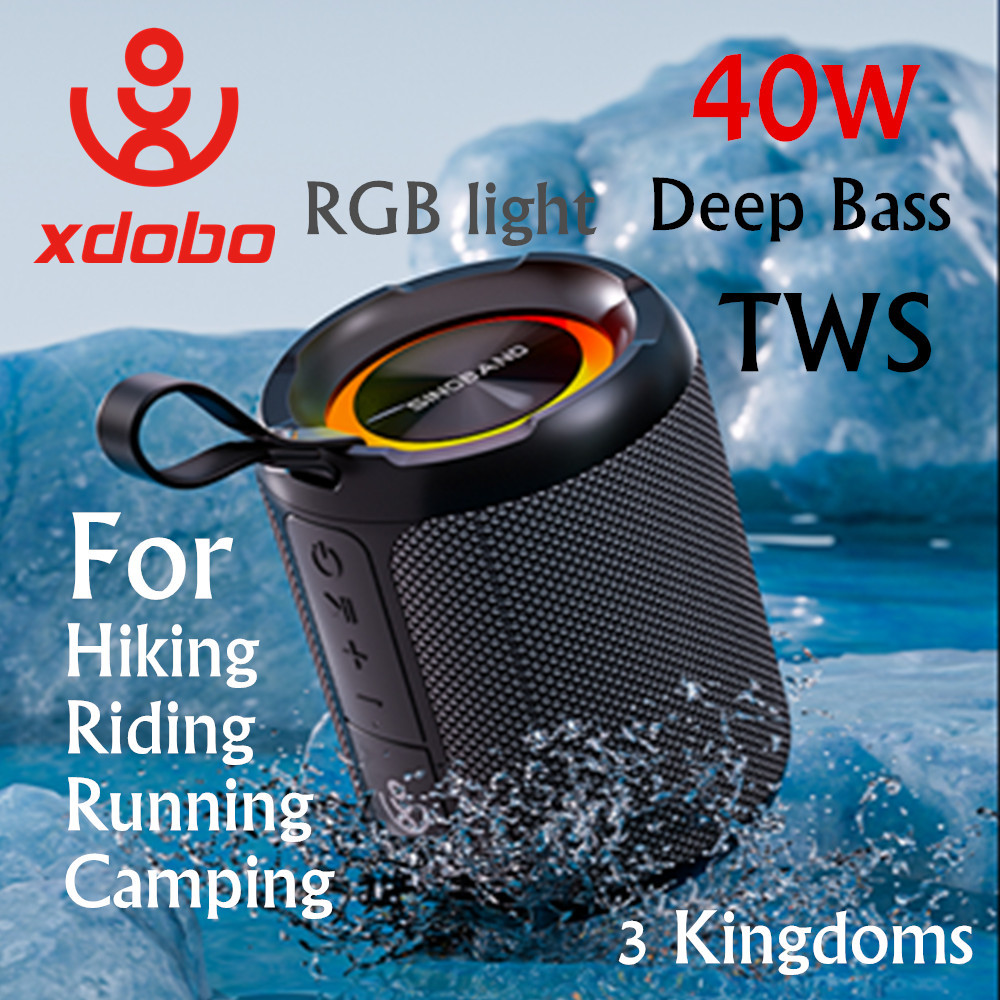 40W Deep Bass XDOBO Bluetooth Speaker RGB Light TWS Wireless Sinoband 3 Kingdoms Outdoor Fun Ring Mu