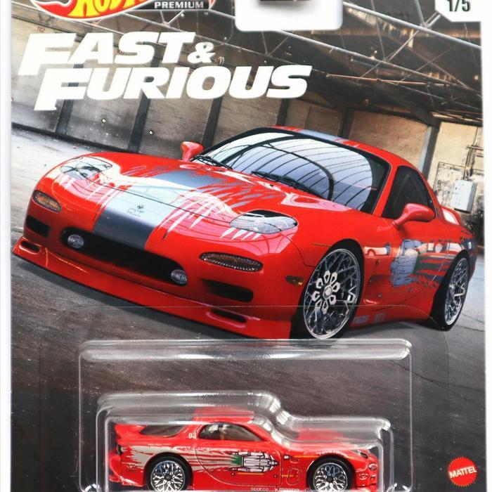 FunBrain Hot Wheels Premium 95 Mazda RX-7 RX7 Full Force Fast Furious ban karet