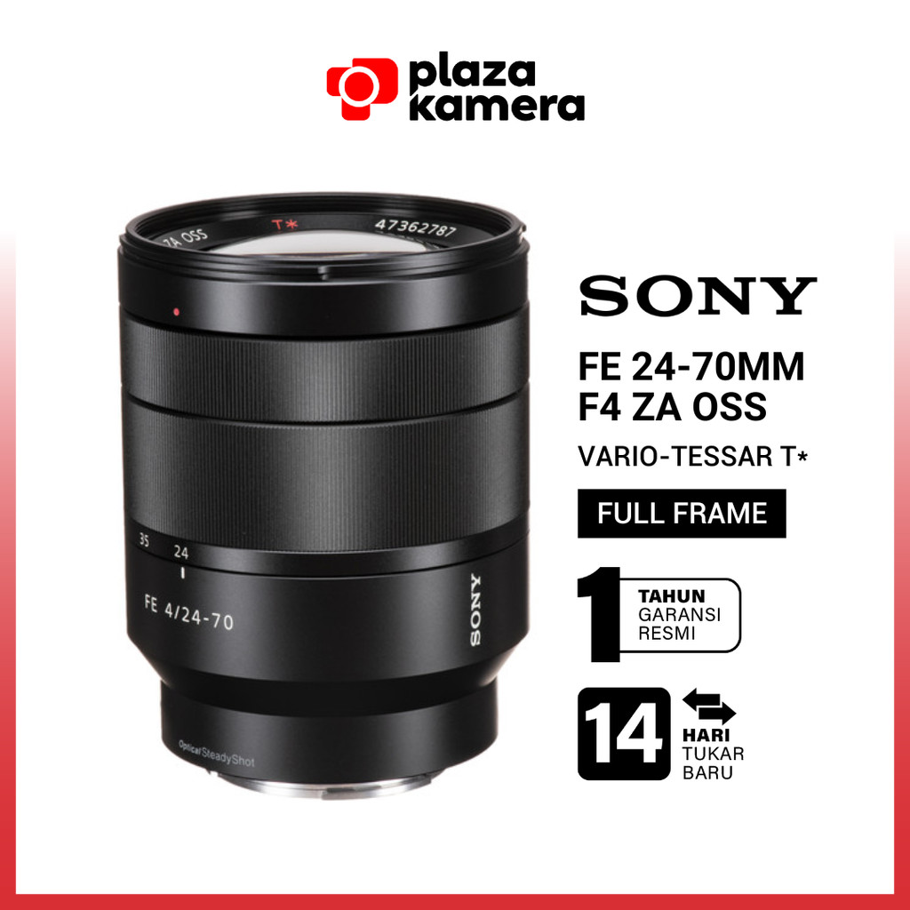 Lensa Sony FE 24-70mm f/4 ZA OSS Vario-Tessar T* Sony Lens 24-70mm Zoom