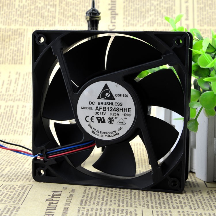 AFB1248HHE ROO 48V 12038 023A 12CM Stop rotating alarm inverter fan