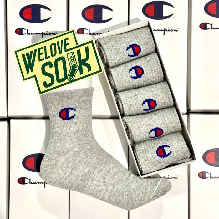 Champion Socks / Kaos Kaki Champion Original - Abu-abu