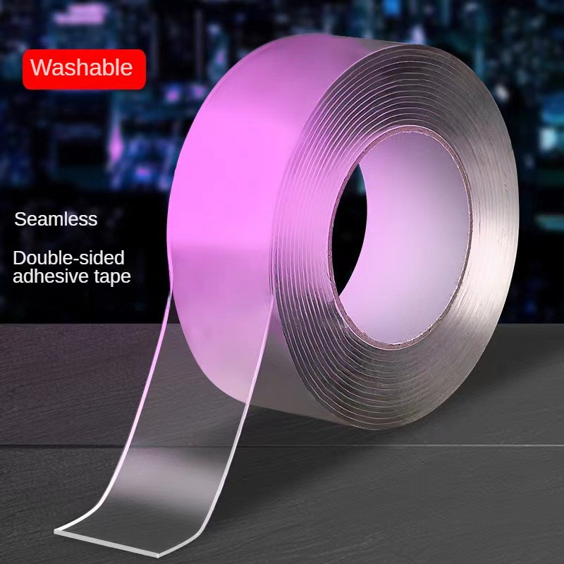 Nano Double-Sided Tape Non-Trace Hook Adhesive Acrylic Double-Sided Tape Transparent Tape Water Proo